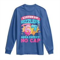 Listen Up Rizzlers This Sigma Has 67 Aura Energy Six Seven Long Sleeve Shirt Baseball Drip Number 67 - Wonder Print Shop