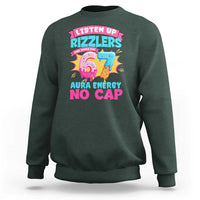 Listen Up Rizzlers This Sigma Has 67 Aura Energy Six Seven Sweatshirt Baseball Drip Number 67 - Wonder Print Shop
