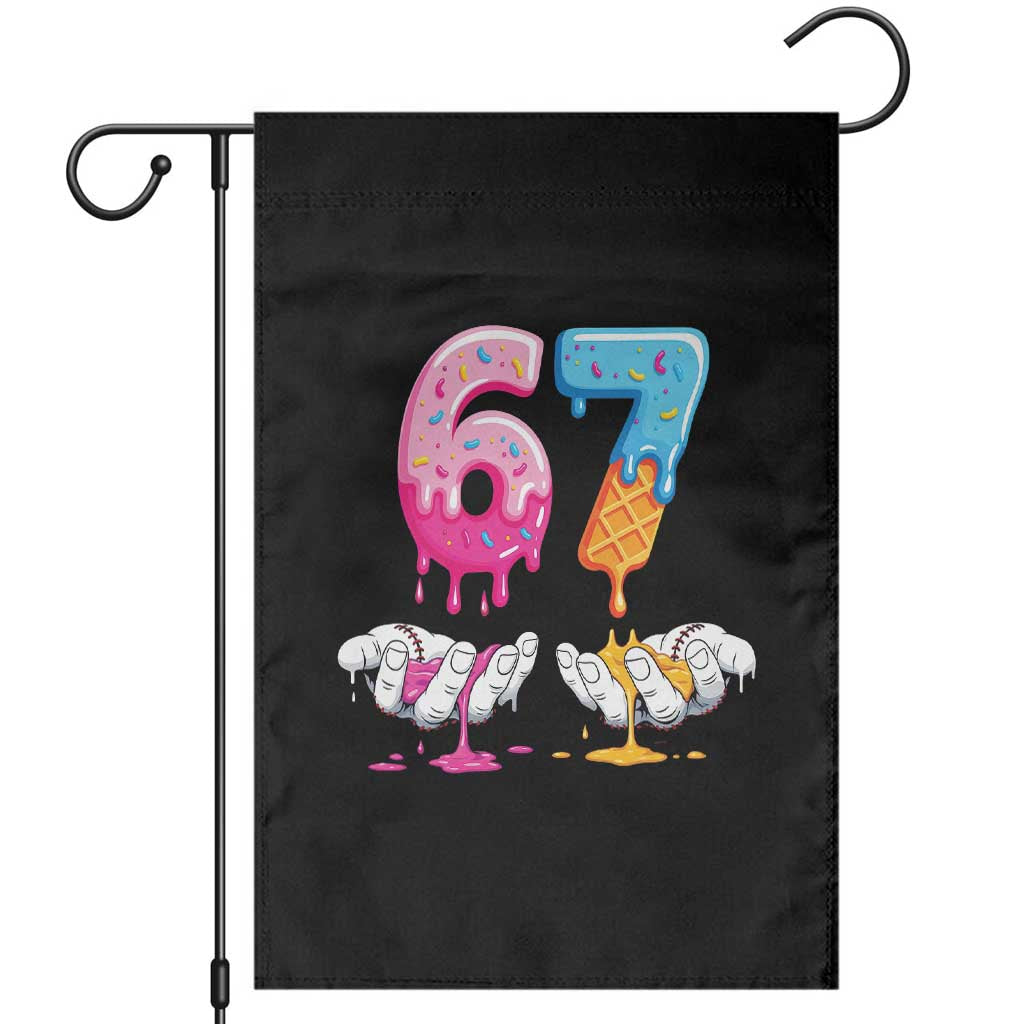 Funny 67 Six Seven Ice Cream Drip Garden Flag Cool Meme 6 7 Funny Number Couple Matching Costume - Wonder Print Shop