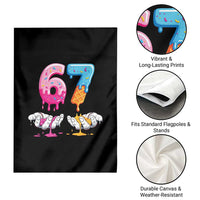 Funny 67 Six Seven Ice Cream Drip Garden Flag Cool Meme 6 7 Funny Number Couple Matching Costume - Wonder Print Shop