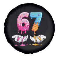 Funny 67 Six Seven Ice Cream Drip Spare Tire Cover Cool Meme 6 7 Funny Number Couple Matching Costume - Wonder Print Shop