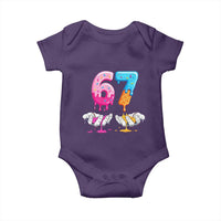 Funny 67 Six Seven Ice Cream Drip Baby Onesie Cool Meme 6 7 Funny Number Couple Matching Costume - Wonder Print Shop