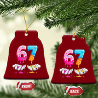 Funny 67 Six Seven Ice Cream Drip Ceramic Ornament Cool Meme 6 7 Funny Number Couple Matching Costume - Wonder Print Shop