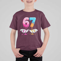 Funny 67 Six Seven Ice Cream Drip T Shirt For Kid Cool Meme 6 7 Funny Number Couple Matching Costume - Wonder Print Shop