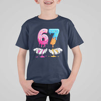 Funny 67 Six Seven Ice Cream Drip T Shirt For Kid Cool Meme 6 7 Funny Number Couple Matching Costume - Wonder Print Shop