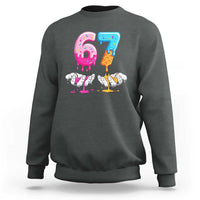 Funny 67 Six Seven Ice Cream Drip Sweatshirt Cool Meme 6 7 Funny Number Couple Matching Costume - Wonder Print Shop