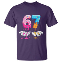 Funny 67 Six Seven Ice Cream Drip T Shirt Cool Meme 6 7 Funny Number Couple Matching Costume - Wonder Print Shop