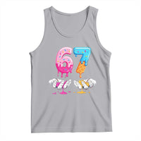 Funny 67 Six Seven Ice Cream Drip Tank Top Cool Meme 6 7 Funny Number Couple Matching Costume - Wonder Print Shop