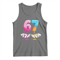 Funny 67 Six Seven Ice Cream Drip Tank Top Cool Meme 6 7 Funny Number Couple Matching Costume - Wonder Print Shop