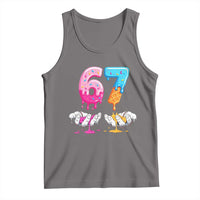 Funny 67 Six Seven Ice Cream Drip Tank Top Cool Meme 6 7 Funny Number Couple Matching Costume - Wonder Print Shop