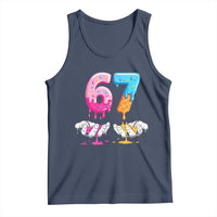 Funny 67 Six Seven Ice Cream Drip Tank Top Cool Meme 6 7 Funny Number Couple Matching Costume - Wonder Print Shop