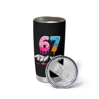 Funny 67 Six Seven Ice Cream Drip Tumbler Cup Cool Meme 6 7 Funny Number Couple Matching Costume - Wonder Print Shop
