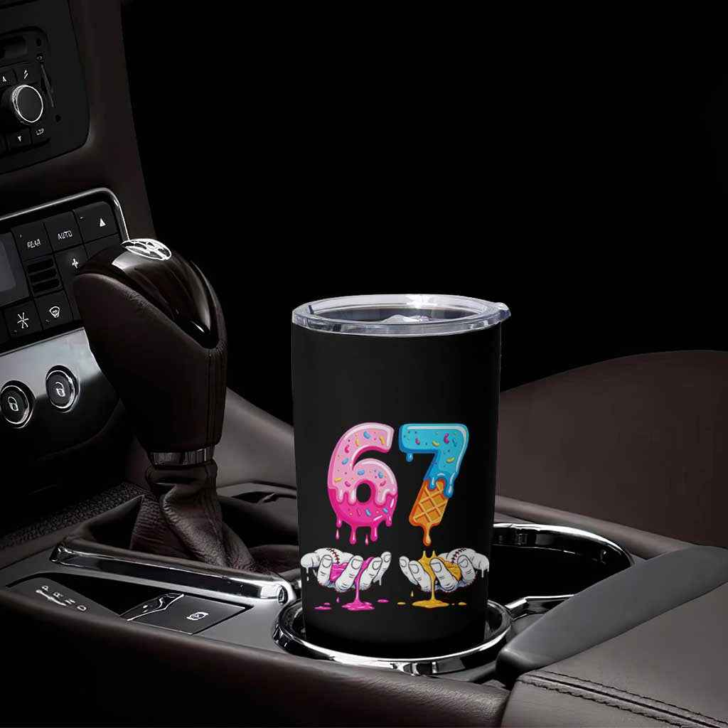 Funny 67 Six Seven Ice Cream Drip Tumbler Cup Cool Meme 6 7 Funny Number Couple Matching Costume - Wonder Print Shop