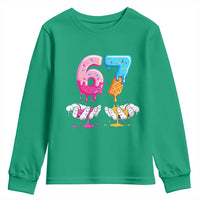 Funny 67 Six Seven Ice Cream Drip Youth Sweatshirt Cool Meme 6 7 Funny Number Couple Matching Costume - Wonder Print Shop
