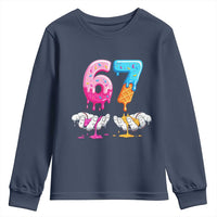 Funny 67 Six Seven Ice Cream Drip Youth Sweatshirt Cool Meme 6 7 Funny Number Couple Matching Costume - Wonder Print Shop