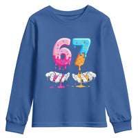 Funny 67 Six Seven Ice Cream Drip Youth Sweatshirt Cool Meme 6 7 Funny Number Couple Matching Costume - Wonder Print Shop
