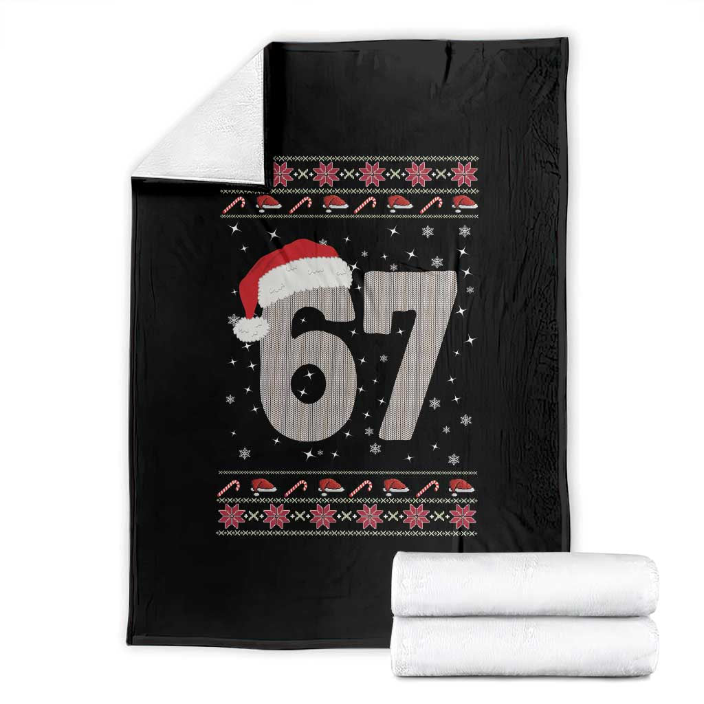Funny Six Seven 6 7 Meme Ugly Christmas Throw Blanket Gen Alpha Slang - Wonder Print Shop
