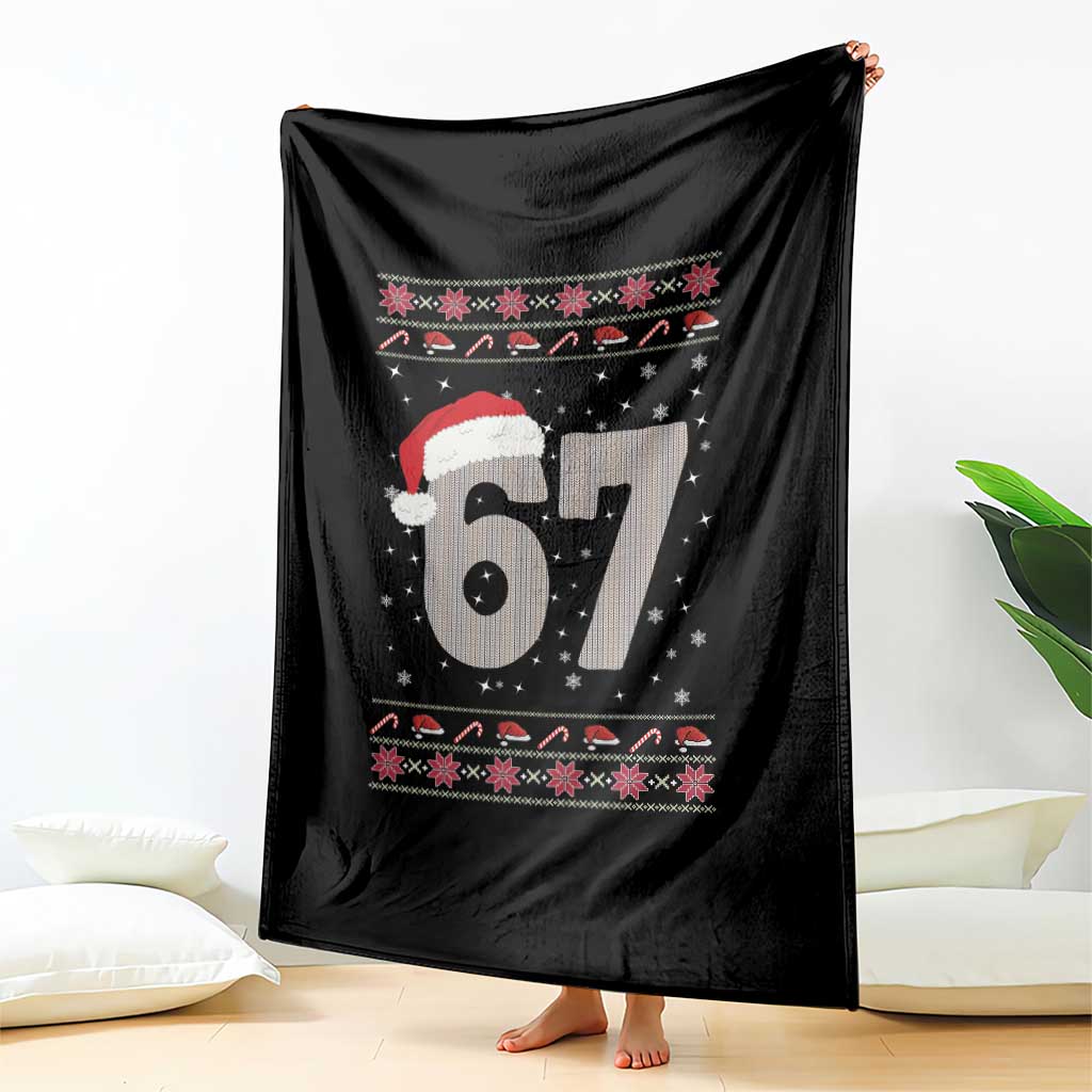 Funny Six Seven 6 7 Meme Ugly Christmas Throw Blanket Gen Alpha Slang - Wonder Print Shop