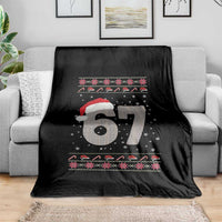 Funny Six Seven 6 7 Meme Ugly Christmas Throw Blanket Gen Alpha Slang - Wonder Print Shop