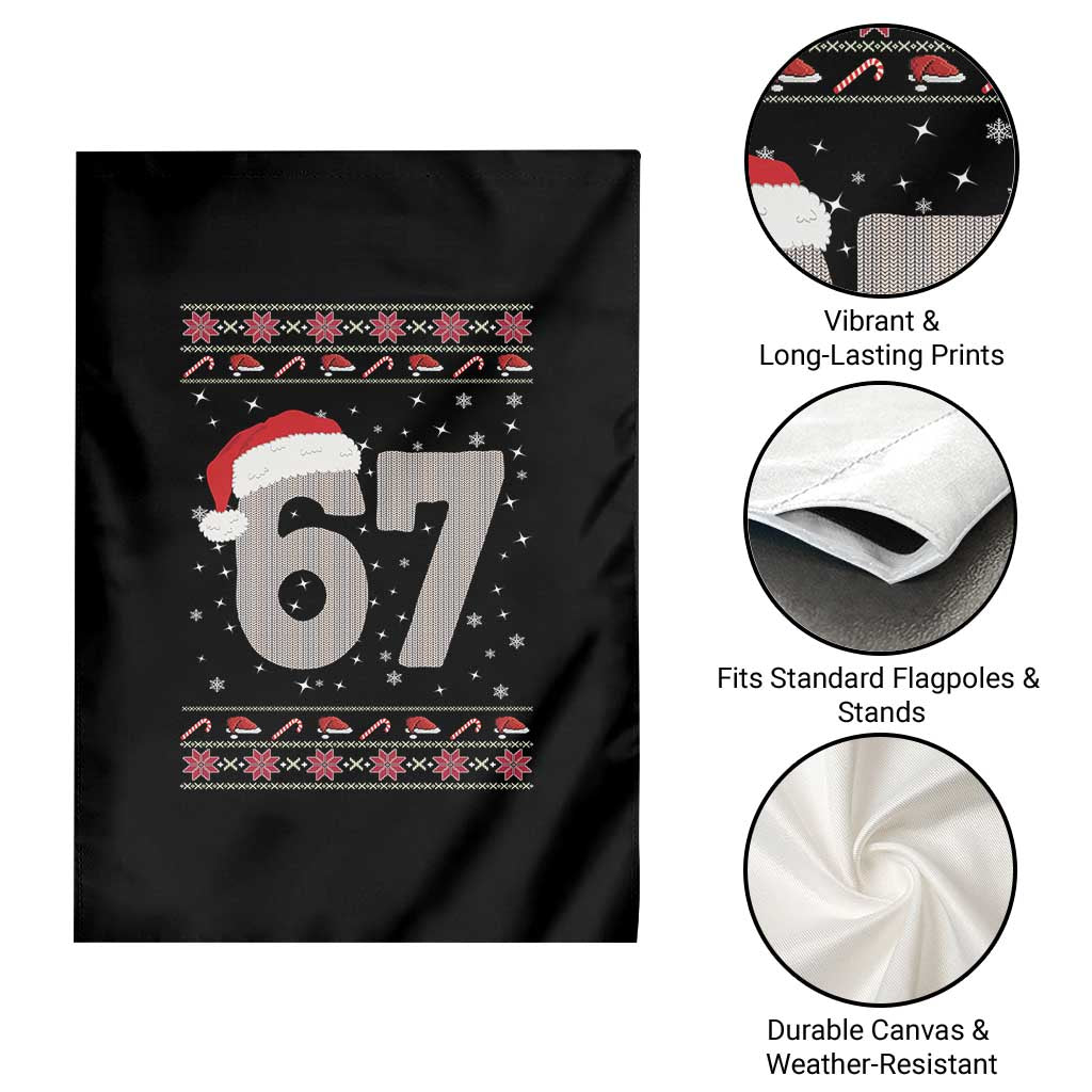 Funny Six Seven 6 7 Meme Ugly Christmas Garden Flag Gen Alpha Slang - Wonder Print Shop