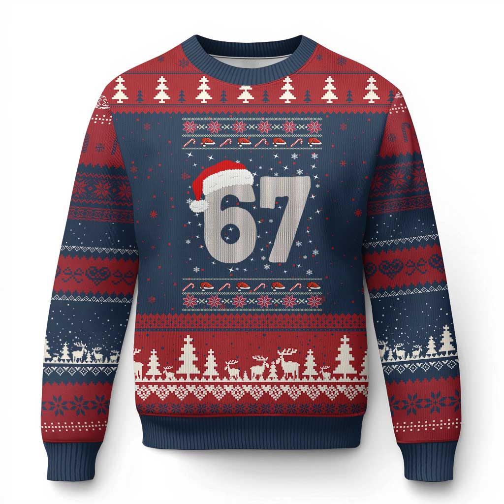 Funny Six Seven 6 7 Meme Ugly Xmas Ugly Christmas Sweater Gen Alpha Slang - Wonder Print Shop