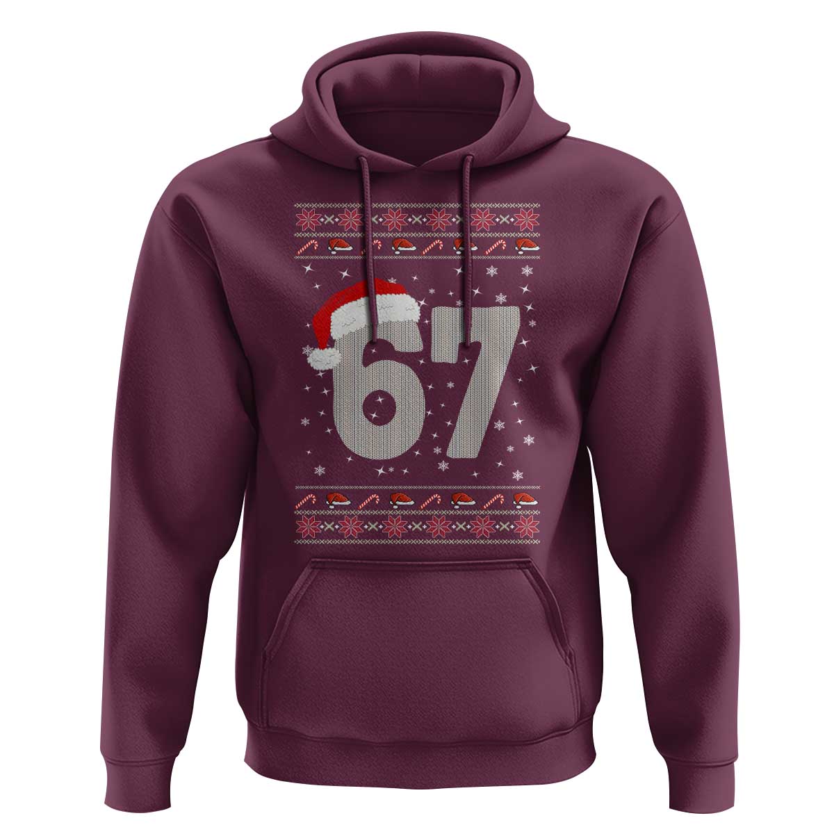 Funny Six Seven 6 7 Meme Ugly Christmas Hoodie Gen Alpha Slang - Wonder Print Shop