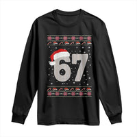 Funny Six Seven 6 7 Meme Ugly Christmas Long Sleeve Shirt Gen Alpha Slang - Wonder Print Shop