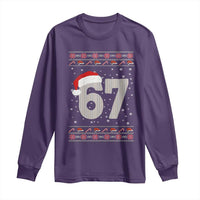 Funny Six Seven 6 7 Meme Ugly Christmas Long Sleeve Shirt Gen Alpha Slang - Wonder Print Shop