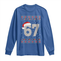 Funny Six Seven 6 7 Meme Ugly Christmas Long Sleeve Shirt Gen Alpha Slang - Wonder Print Shop