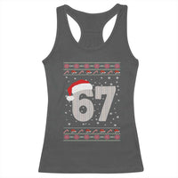 Funny Six Seven 6 7 Meme Ugly Christmas Racerback Tank Top Gen Alpha Slang - Wonder Print Shop