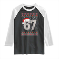 Funny Six Seven 6 7 Meme Ugly Christmas Raglan Shirt Gen Alpha Slang - Wonder Print Shop