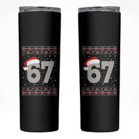 Funny Six Seven 6 7 Meme Ugly Christmas Skinny Tumbler Gen Alpha Slang - Wonder Print Shop