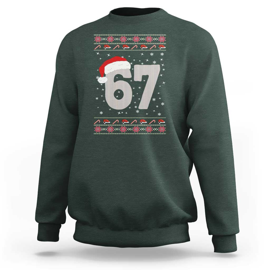 Funny Six Seven 6 7 Meme Ugly Christmas Sweatshirt Gen Alpha Slang - Wonder Print Shop
