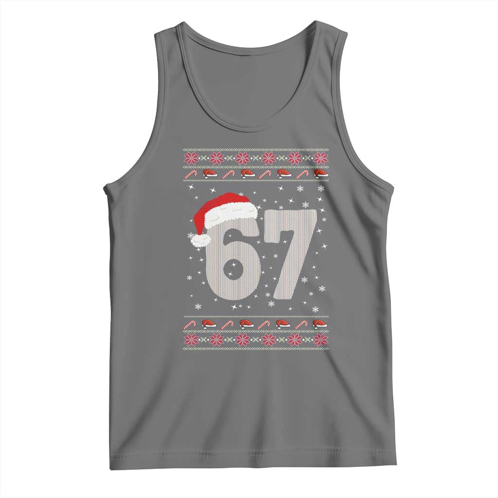 Funny Six Seven 6 7 Meme Ugly Christmas Tank Top Gen Alpha Slang - Wonder Print Shop