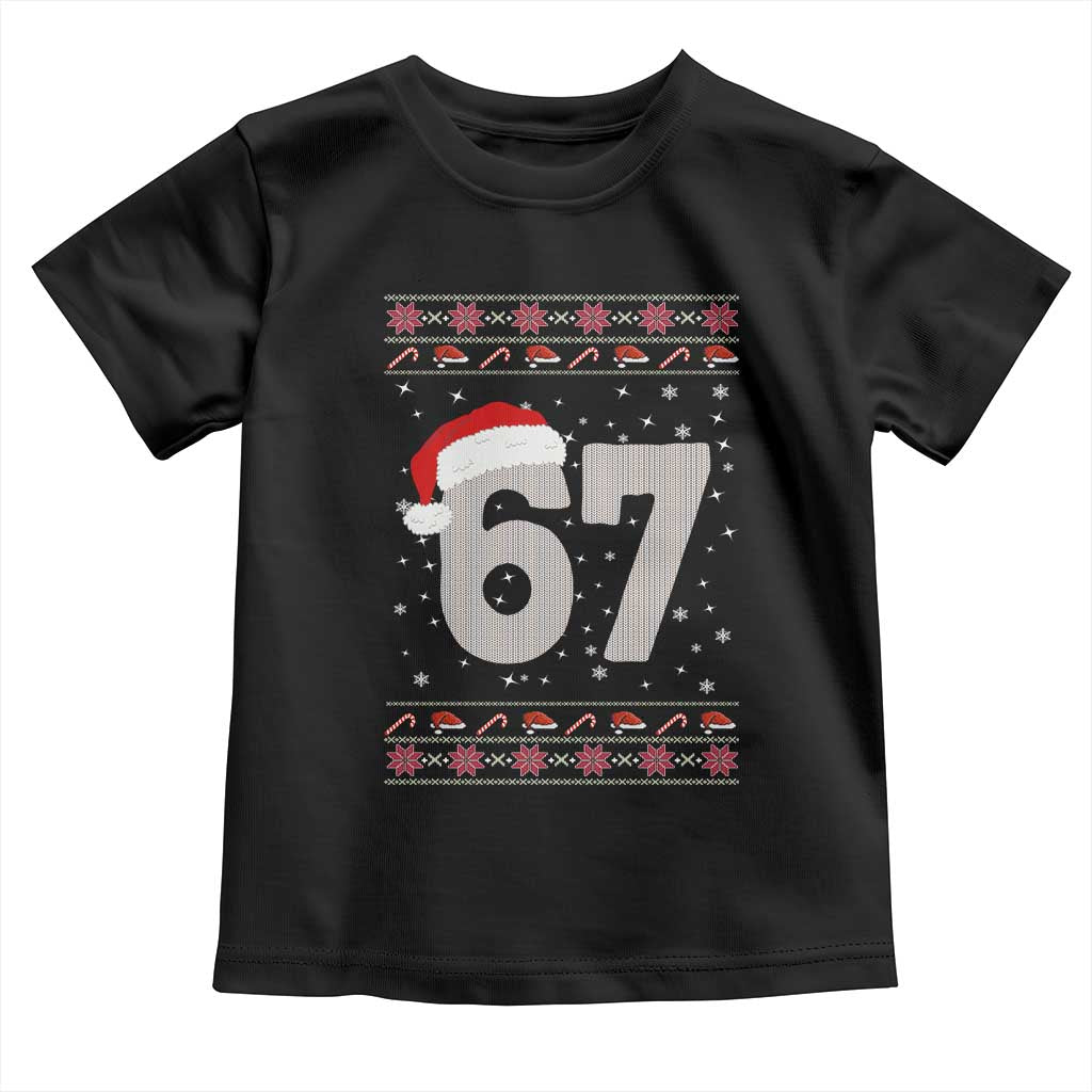 Funny Six Seven 6 7 Meme Ugly Christmas Toddler T Shirt Gen Alpha Slang - Wonder Print Shop