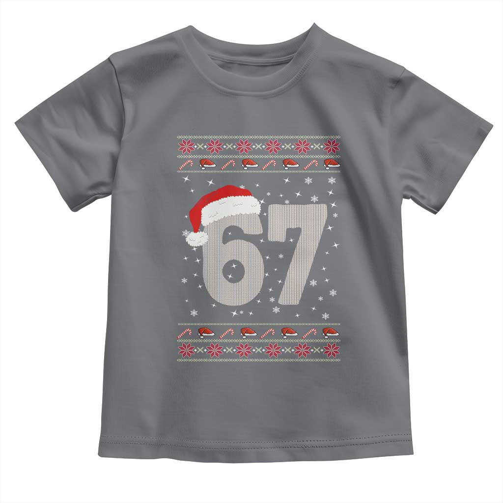 Funny Six Seven 6 7 Meme Ugly Christmas Toddler T Shirt Gen Alpha Slang - Wonder Print Shop