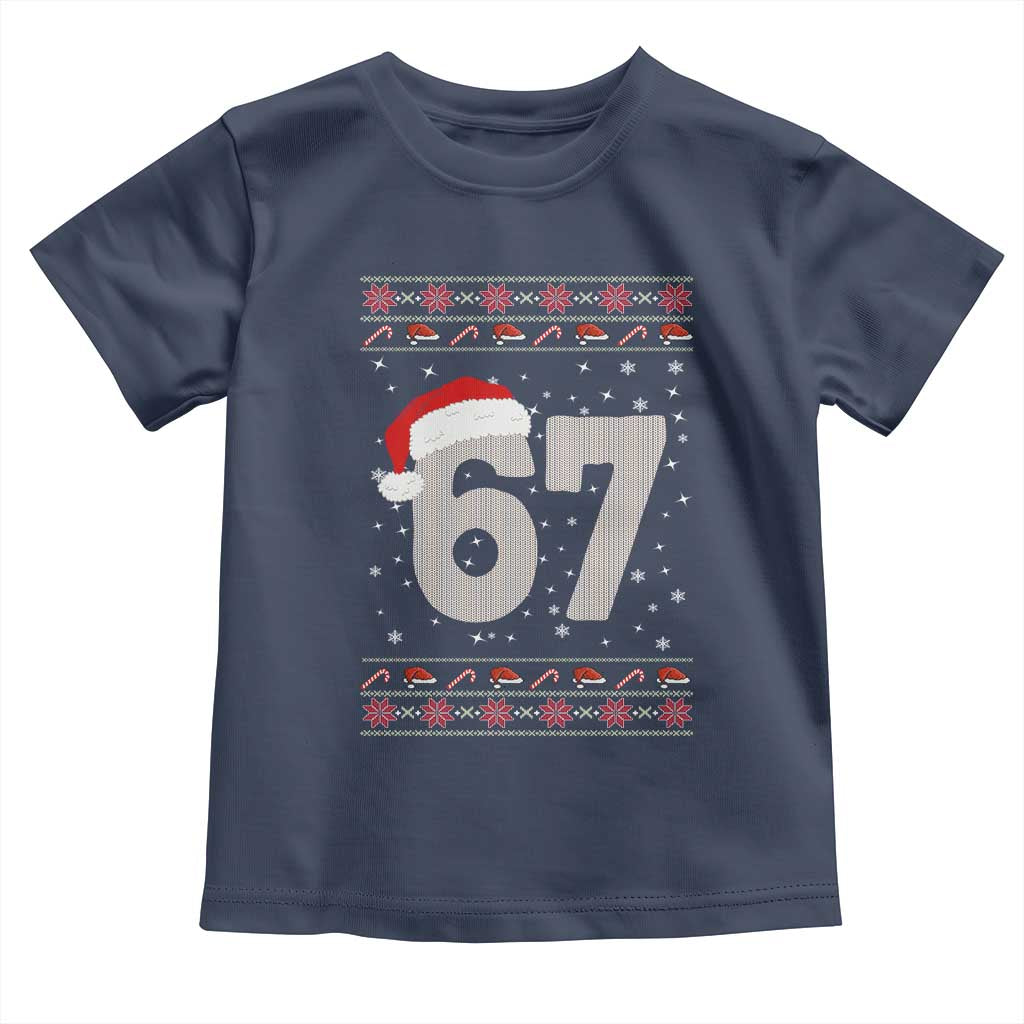 Funny Six Seven 6 7 Meme Ugly Christmas Toddler T Shirt Gen Alpha Slang - Wonder Print Shop