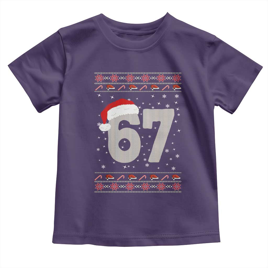 Funny Six Seven 6 7 Meme Ugly Christmas Toddler T Shirt Gen Alpha Slang - Wonder Print Shop
