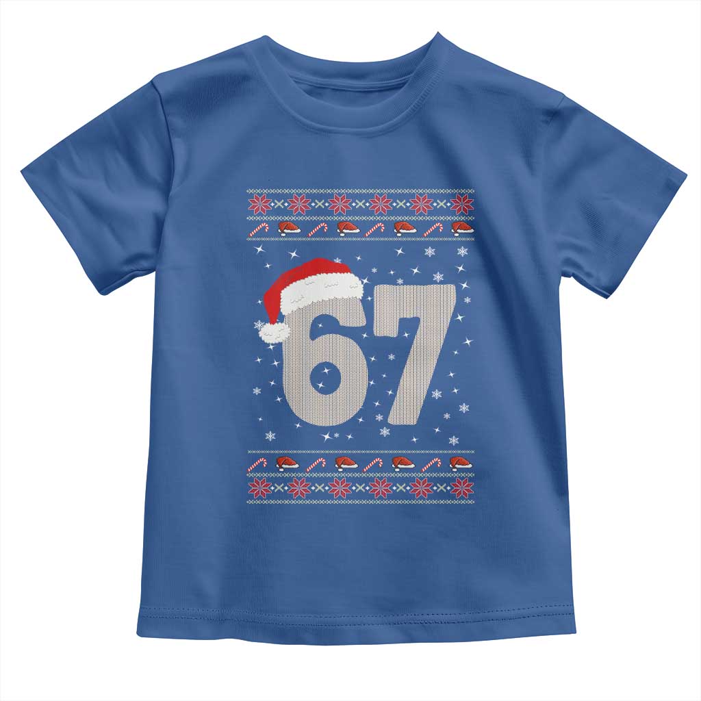Funny Six Seven 6 7 Meme Ugly Christmas Toddler T Shirt Gen Alpha Slang - Wonder Print Shop