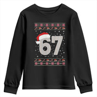 Funny Six Seven 6 7 Meme Ugly Christmas Youth Sweatshirt Gen Alpha Slang - Wonder Print Shop