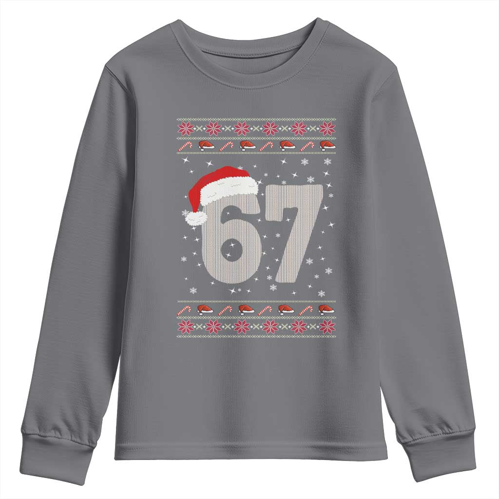 Funny Six Seven 6 7 Meme Ugly Christmas Youth Sweatshirt Gen Alpha Slang - Wonder Print Shop