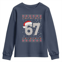 Funny Six Seven 6 7 Meme Ugly Christmas Youth Sweatshirt Gen Alpha Slang - Wonder Print Shop