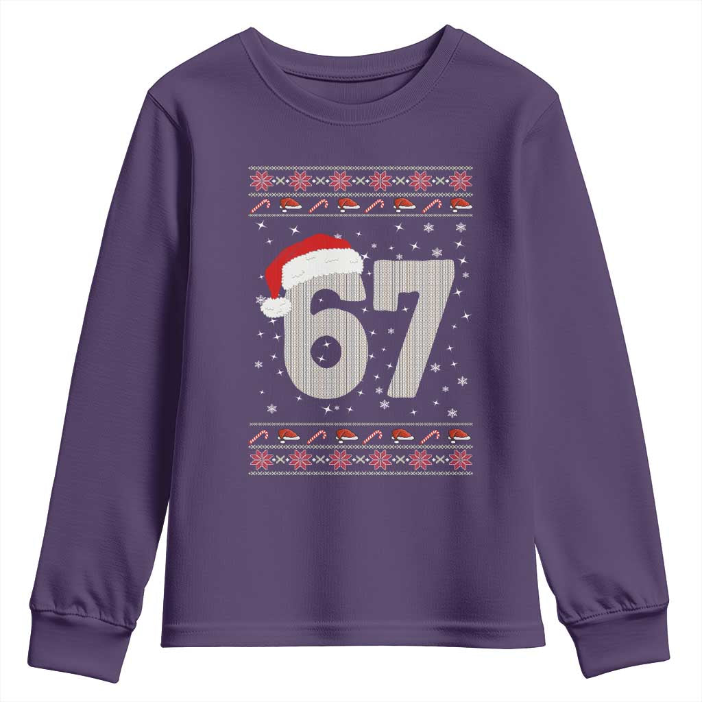Funny Six Seven 6 7 Meme Ugly Christmas Youth Sweatshirt Gen Alpha Slang - Wonder Print Shop