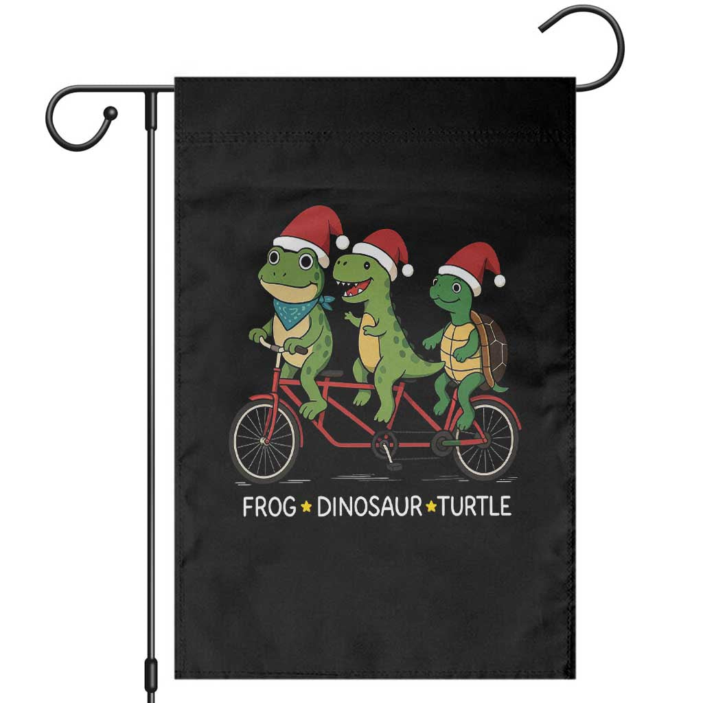 Subtle FDT Christmas Garden Flag Frog Dinosaur Turtle Political Satire - Wonder Print Shop