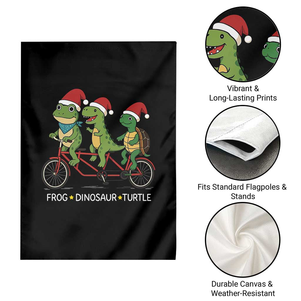 Subtle FDT Christmas Garden Flag Frog Dinosaur Turtle Political Satire - Wonder Print Shop