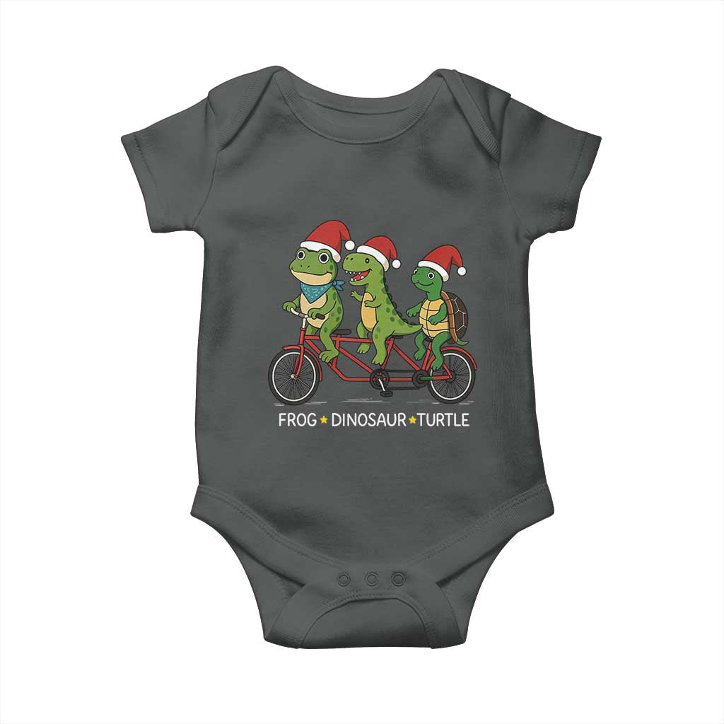 Subtle FDT Christmas Baby Onesie Frog Dinosaur Turtle Political Satire - Wonder Print Shop