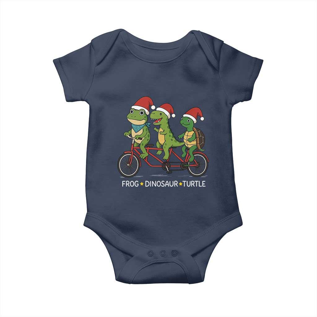 Subtle FDT Christmas Baby Onesie Frog Dinosaur Turtle Political Satire - Wonder Print Shop