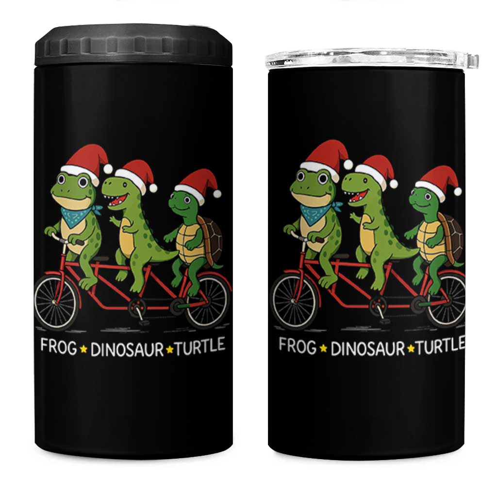 Subtle FDT Christmas 4 in 1 Can Cooler Tumbler Frog Dinosaur Turtle Political Satire - Wonder Print Shop
