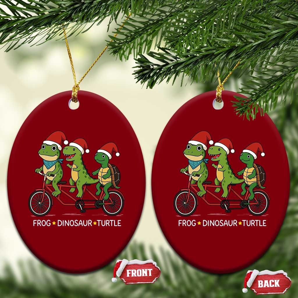 Subtle FDT Xmas Ceramic Ornament Frog Dinosaur Turtle Political Satire - Wonder Print Shop