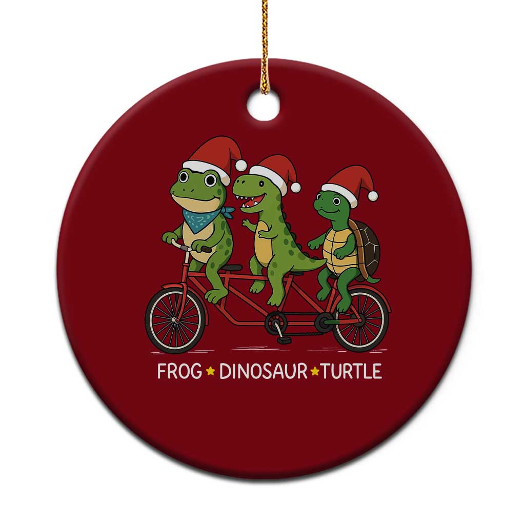 Subtle FDT Xmas Ceramic Ornament Frog Dinosaur Turtle Political Satire - Wonder Print Shop